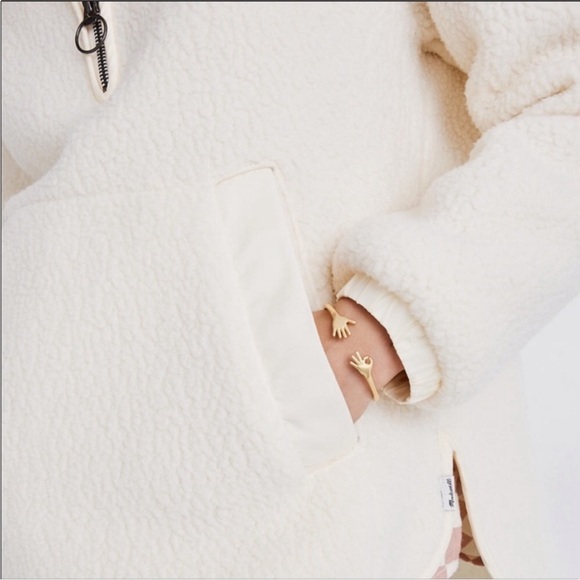 Madewell Polartec Cream Half-Zip - Picture 3 of 11